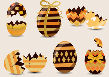 Chocolate Easter Egg Pattern Vector - Kostenloses vector #433063