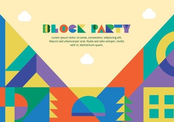 Block Party Background Vector - Free vector #433493
