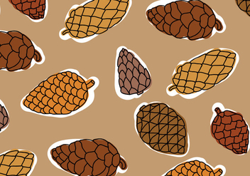 Brown Palette Pine Cones Pattern - vector gratuit #433563 