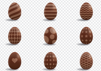 Chocolate Eggs Decoration - vector gratuit #433663 