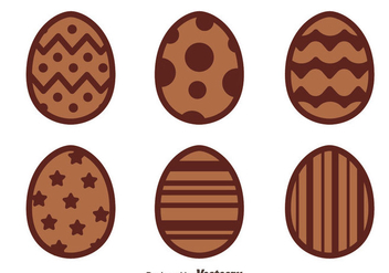 Nice Chocolate Easter Eggs Vectors - бесплатный vector #433763