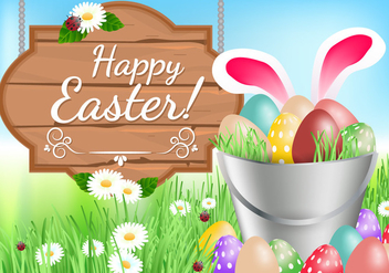 Happy Easter Background - vector gratuit #433843 
