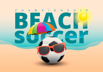 Beach Soccer Illustration - Kostenloses vector #433993