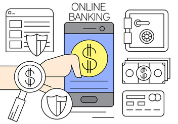 Free Online Banking Vector Illustration - vector gratuit #434583 