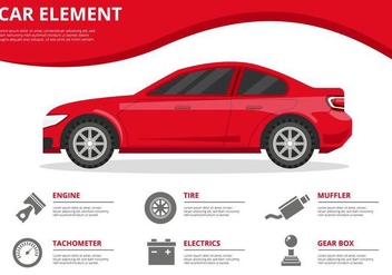 Free Car Element Infographics Vector - Kostenloses vector #434873