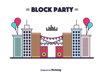 Block Party Vector Background - Free vector #434893