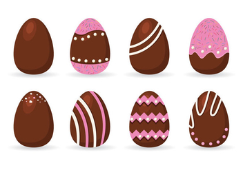 Dark Chocolate Easter Eggs Vector - vector gratuit #435033 