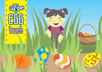 Easter Egg Hunt Kids Playground - Free vector #435083