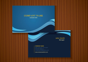 Free Stylish Blue Business Card Design - бесплатный vector #435193