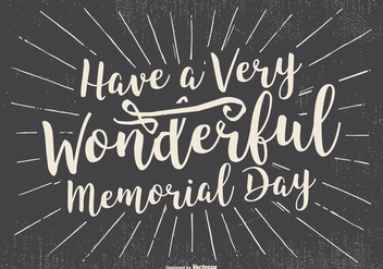 Typographic Happy Memorial Day Illustration - бесплатный vector #435213
