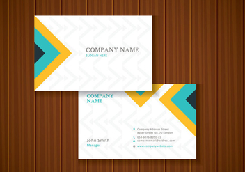 Free Colorful Stylish Business Card Template Design - бесплатный vector #435513