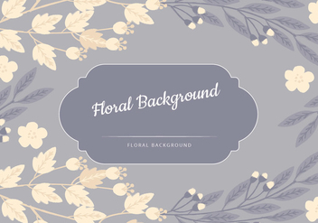 Vector Blue Floral Background - vector gratuit #435783 