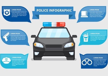 Free Police Infographic Vector - vector gratuit #435943 
