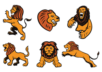 Free Lions Logo Vector Set - Free vector #436003