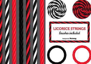 Black And Red Licorice Candy Strings - Free vector #436283