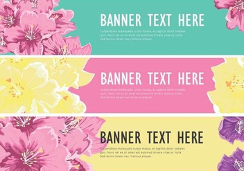 Web Banner Rhododendron Vector - бесплатный vector #436473