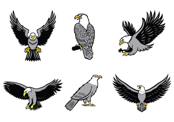 Eagles Mascot Vector Set - бесплатный vector #436643