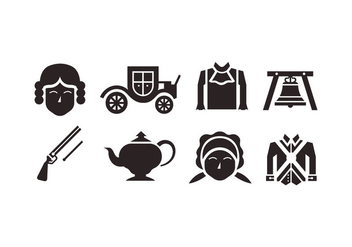 Colonial vector icons - Free vector #436743