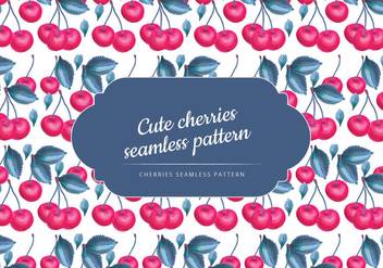 Vector Hand Drawn Cherries Seamless Pattern - vector gratuit #436873 