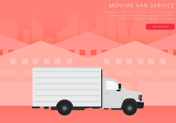 Moving Van or Truck. Transport or Delivery Illustration. - бесплатный vector #436883