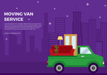 Moving Van Cartoon Free Vector - Kostenloses vector #437473