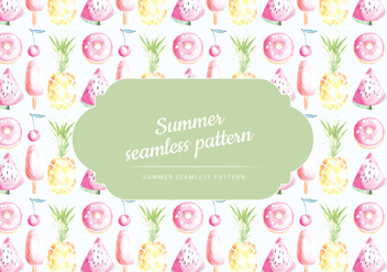 Vector Summer Pattern - vector gratuit #437513 