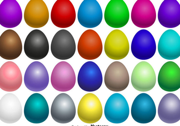 Collection Of Vector Easter Eggs - vector gratuit #437683 