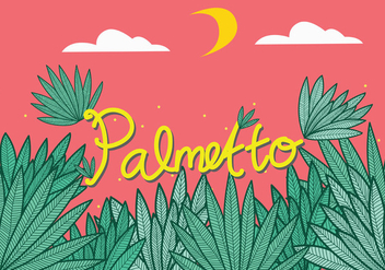 Palmetto Leaves Vector Art - vector gratuit #437713 