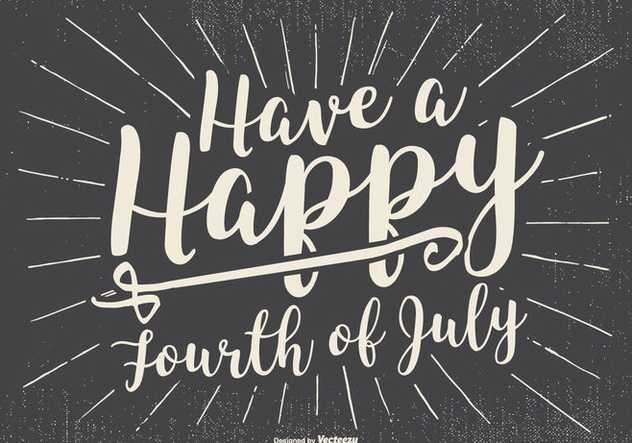 Rero Typographic Happy 4th of July Illustration - vector #437813 gratis