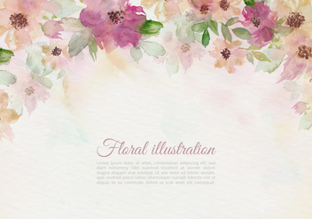 Free Vector Vintage Watercolor Floral Illustration - vector gratuit #438293 