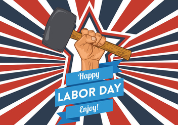 Labor Day Vector Background - vector gratuit #438383 