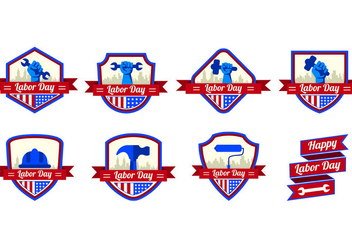 Vector Badges for Labor Day - Kostenloses vector #438613