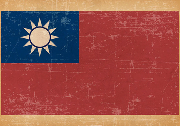 Grunge Flag of Taiwan - vector gratuit #438633 