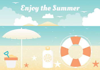 Free Summer Vacation Vector Elements - бесплатный vector #438743