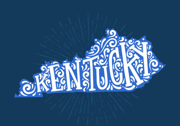 State of Kentucky Lettering - бесплатный vector #438783