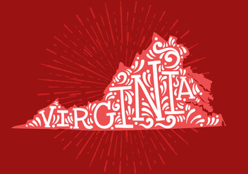 Virginia State Lettering - бесплатный vector #438793