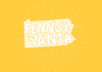 Pennsylvania state lettering - vector gratuit #438843 