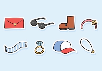 Accessories Doodle Icon Pack - Kostenloses vector #439443