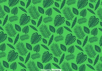 Green Leaves Pattern - Vector - vector #439583 gratis
