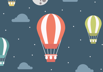Vector Landscape With Air Balloons - Free vector #439603