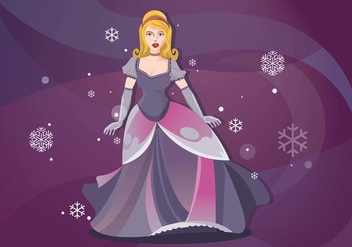 Dressed Up Princesa for Evening Gala Vector Background - бесплатный vector #439623