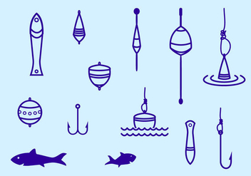 Fishing Tackle Stroke Icon - Free vector #439713