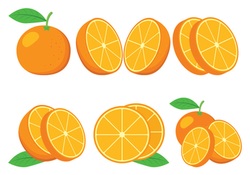 Clementine Vector Icons - vector #439763 gratis