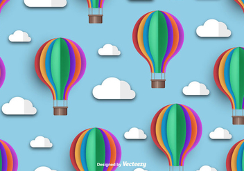 Hot Air Balloon Icon Beautiful Seamless Pattern - vector gratuit #439803 