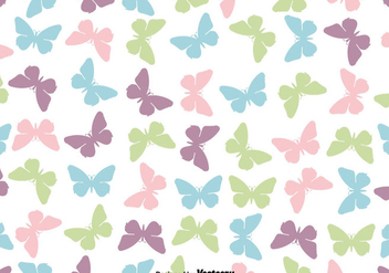 Cute Butterfly Icon Seamless Pattern - Vector - Free vector #439833