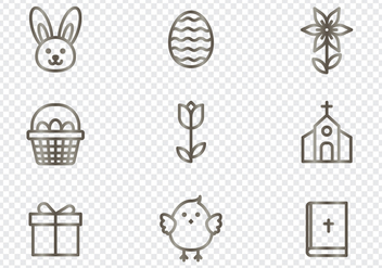 Easter Icons - vector gratuit #439863 