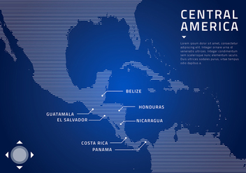 Central America Map Technology Free Vector - бесплатный vector #439903