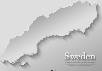 Vector Card Paper Sweden Map Template - vector gratuit #440083 