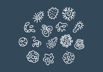 Bacterias and Mold Vector Drawings - Kostenloses vector #440103