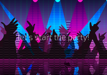 Party Night Background Free Vector - Kostenloses vector #440403